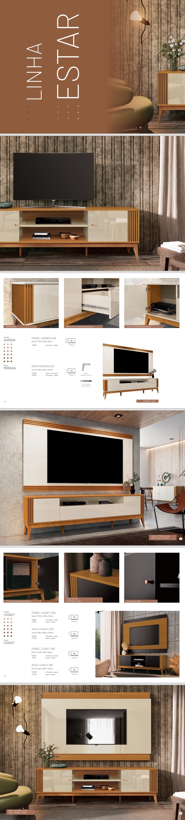 Linha Estar | Rack Morgan - Legacy - Painel Garden - Legacy | EDN