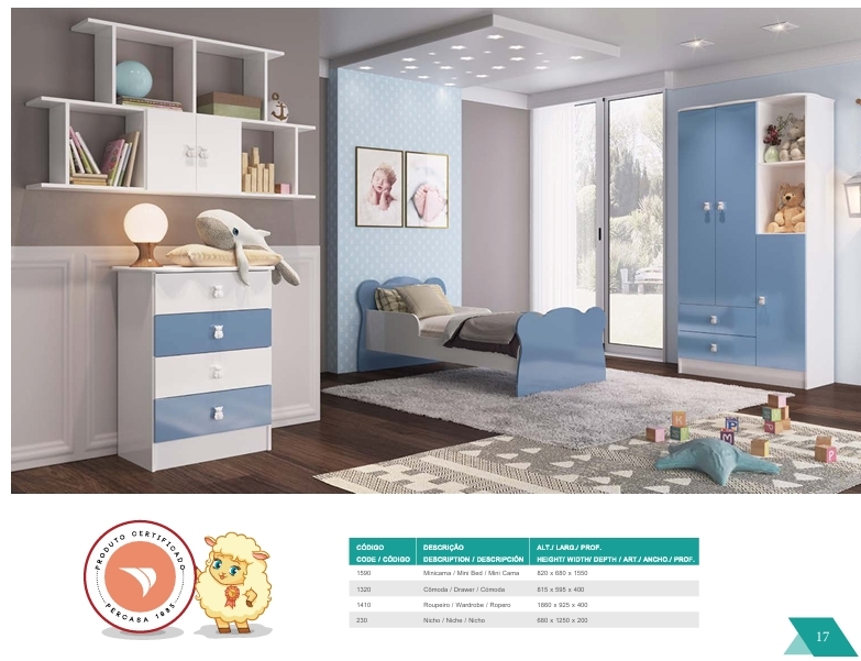 Quarto Infantil |  1590 - 1320 - 1410 - 230 | Percasa 0625