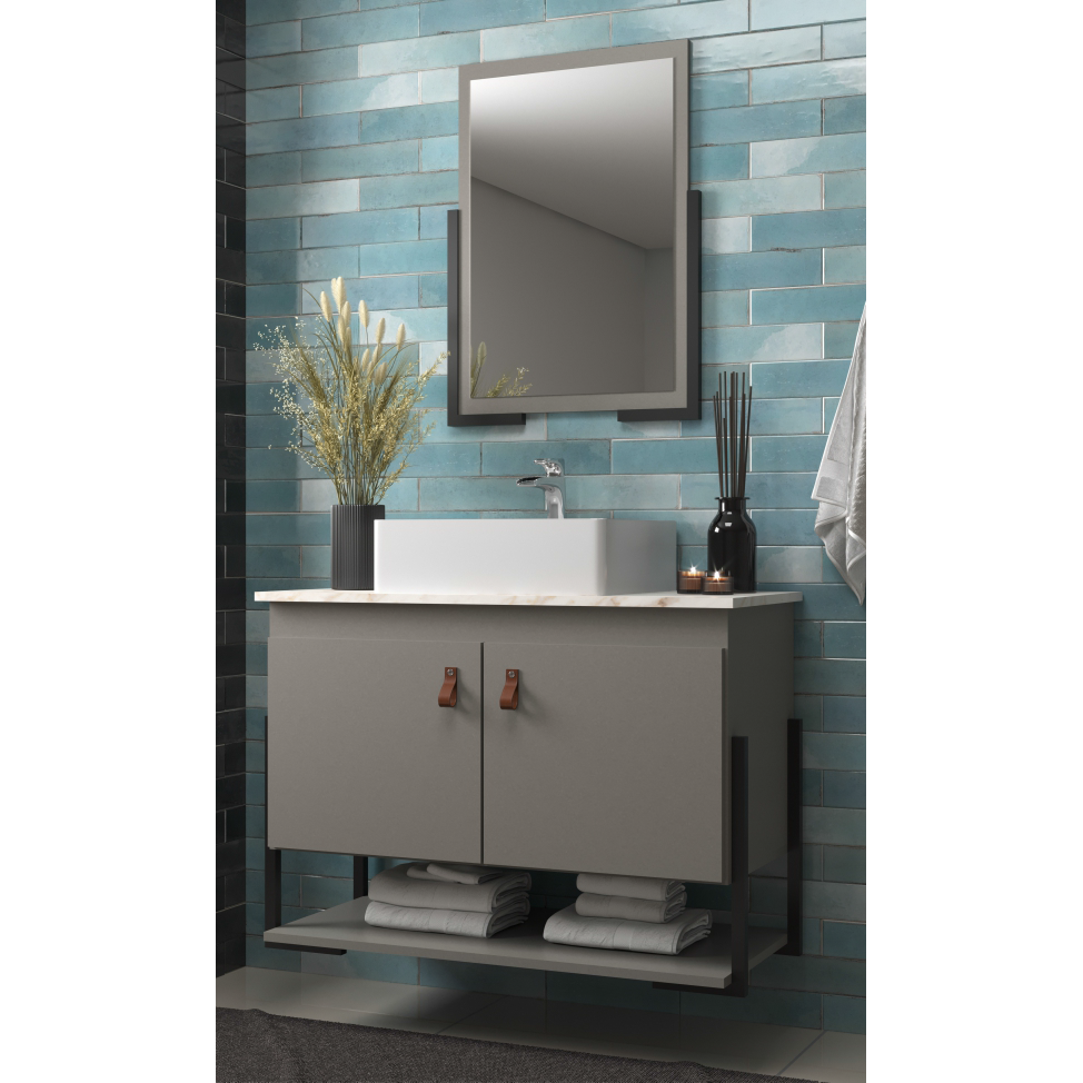 Conjunto Gabinete e Espelheira Elite 60 Suspenso | Belizze