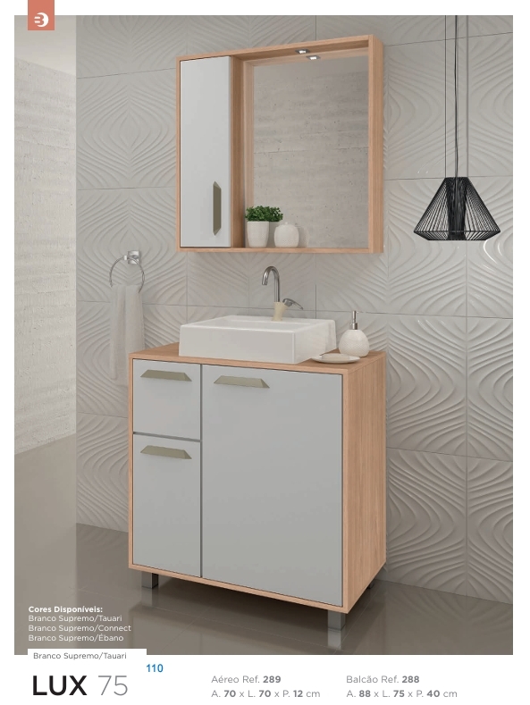 Conjunto Banheiro Lux 75CM | Balcony 0926