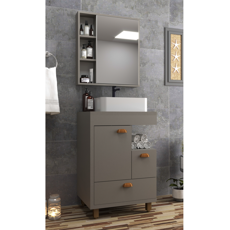 Conjunto Gabinete e Espelheira Valencia 60 | Belizze 