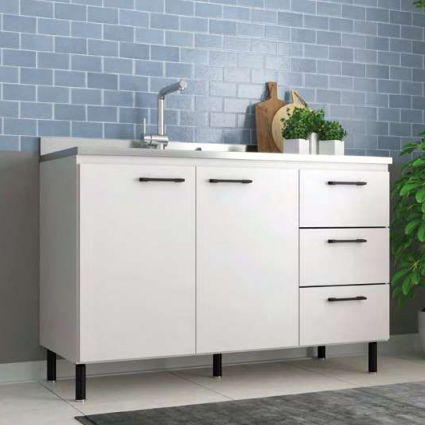 PREÇO + BARATO DO BRASIL | Balcão de Cozinha Firenze | L 1.20 | 5220 | Móveis Sul