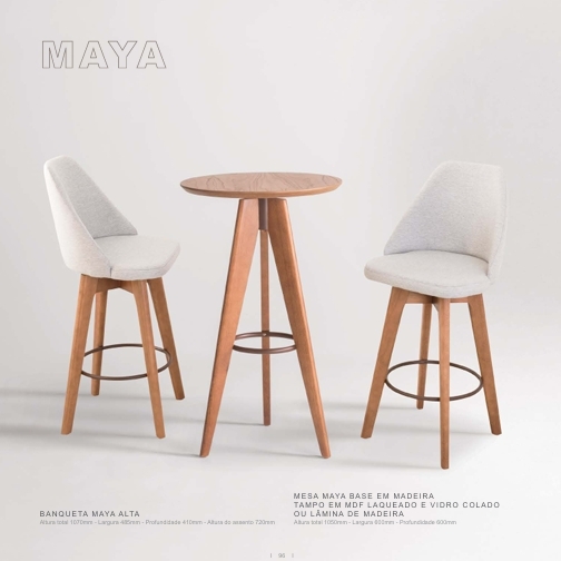 Mesa Bistrô Maya / Banqueta Maya | Muller Elegant 0726