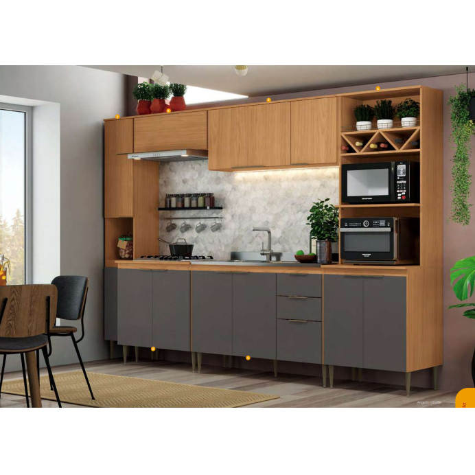PREÇO + BARATO DO BRASIL | Cozinha Modulada Sob Medida Brisa | Móveis Sul