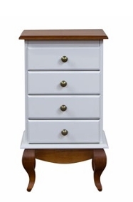 Mesa De Cabeceira Country Clean 4 Gavetas | Ativa 0626