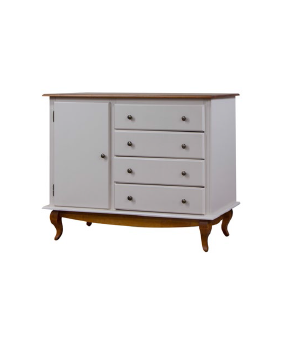 Cômoda Sapateira Country Clean c/ 04 Gavetas e 01 Porta | 5258 | Ativa Móveis 