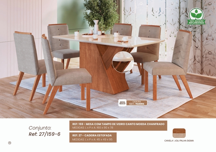 Mesa 159 + Cadeira 27 | Zamarchi 0626