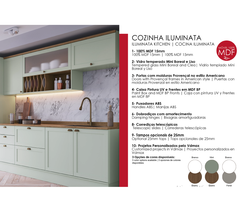 Cozinha Modulada Iluminata | Genialflex 
