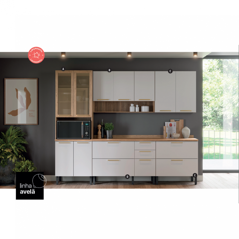 Cozinha Modulada Sob Medida Avelã | Thela | Tá Barato! Tá Bonito! Consulte
