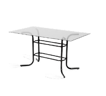 PREÇO + BARATO DO BRASIL Mesa Retangular 140 c/ Tampo de Vidro | 209 - 1002 | Milano