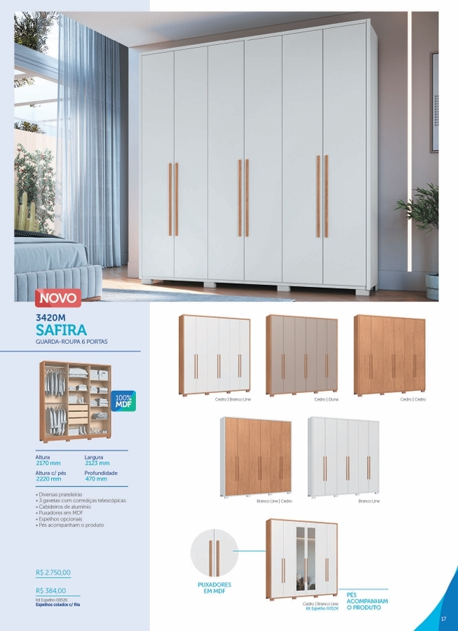 Roupeiro Safira | 3420M | Castro : Venda -40% 0425