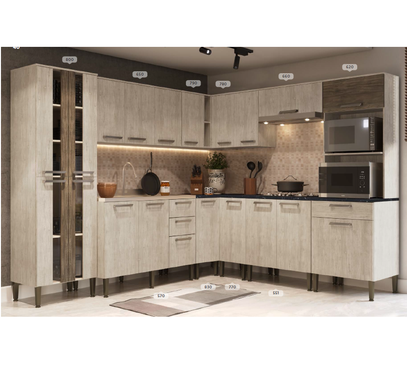 Cozinha Modulada Linha Atraente | MAC