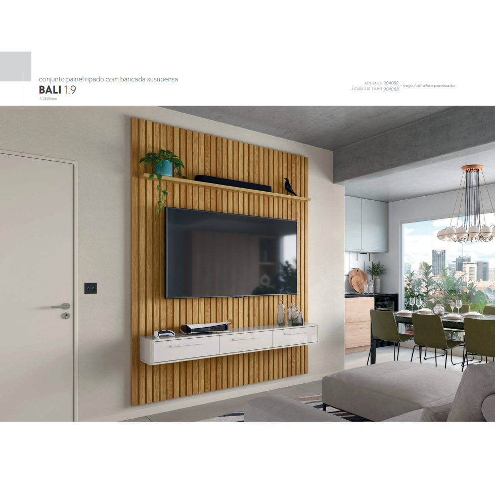 PREÇO + BARATO DO BRASIL | Painel Ripado Bali 1.9 e Bancada Suspensa | Lukalian