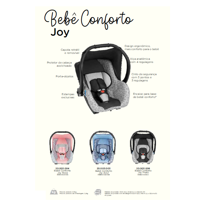 Bebê Conforto Joy | 0 a 15kg | Tutty Baby