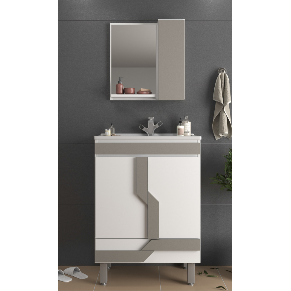 Conjunto Gabinete e Espelheira Navona 60 | Belizze 