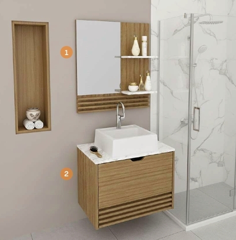 Conjunto de Banheiro | BN3614 - BN3613 | Tecnomobili 0326