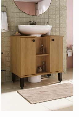 Balcão Banheiro Monte Carlo 60cm | Ozini 0626
