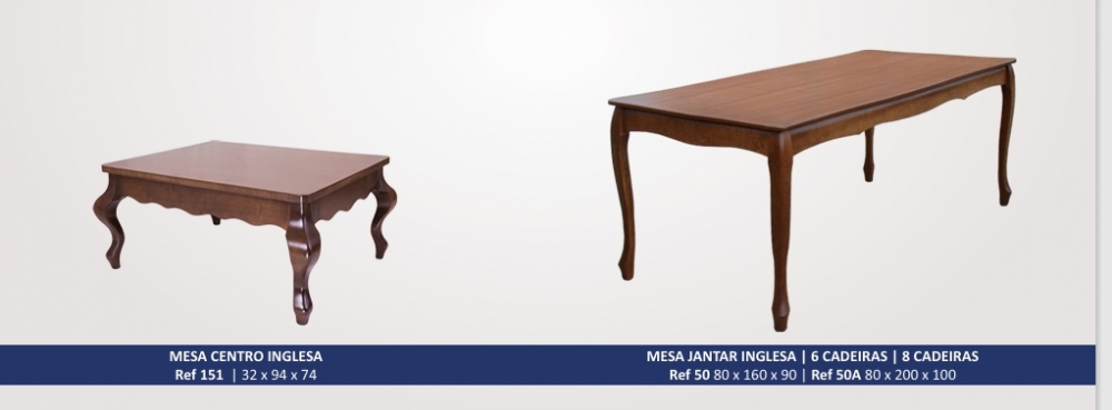 Linha Inglesa | Mesa de Centro e Mesa de Jantar | 151 - 50 | Di Neppel 0526