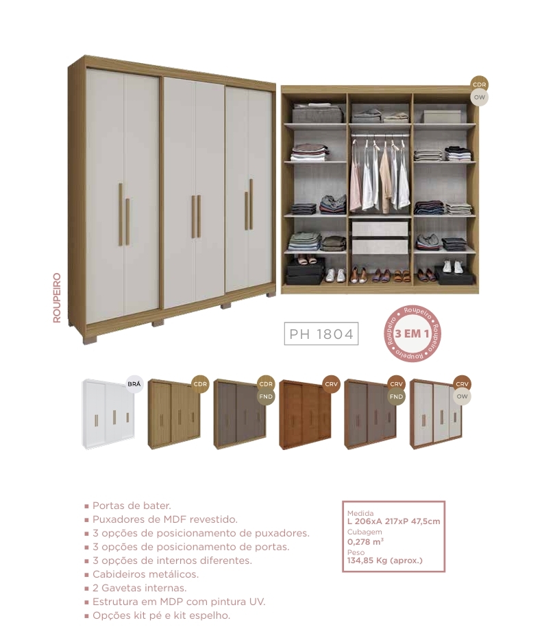 Roupeiro PH 1804 | Herval 0726