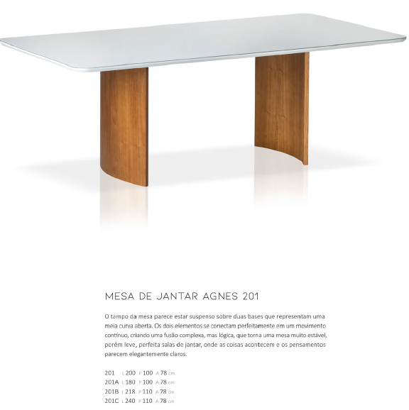 PREÇO + BARATO DO BRASIL | Mesa de Jantar Agnes 201 | Msul Móveis