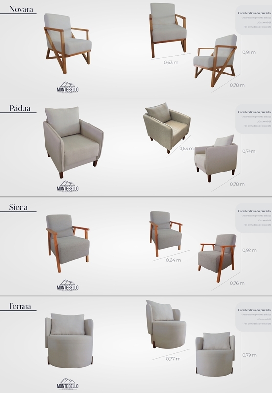 Poltronas | Novara - Pádua - Siena - Ferrara | Monte Bello 0725