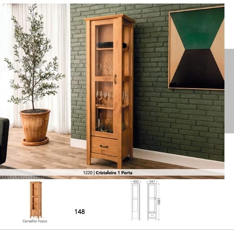 Cristaleira 1 Porta | 1220 | Linha Bella | MPO Móveis 0526