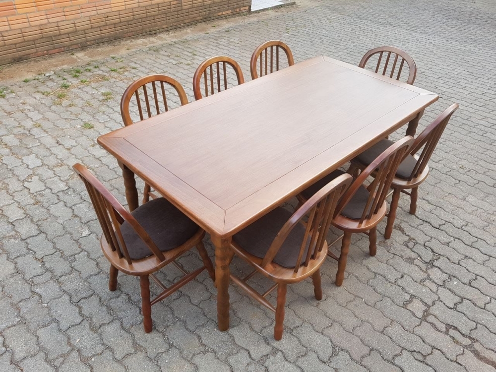 Mesa Retangular  + Cadeiras Country C/Assento  | Francescatto 0826