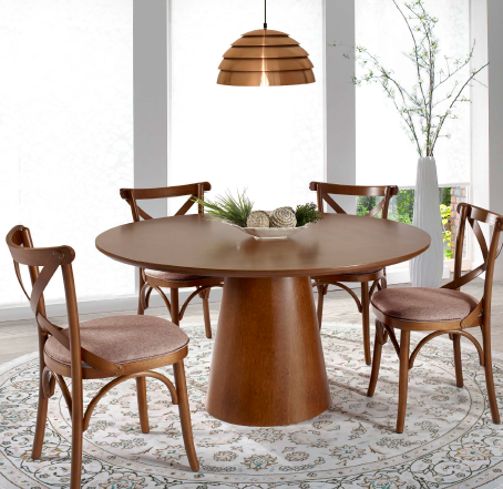 PREÇO + BARATO DO BRASIL | Conjunto Mesa + 04 Cadeiras | Linz
