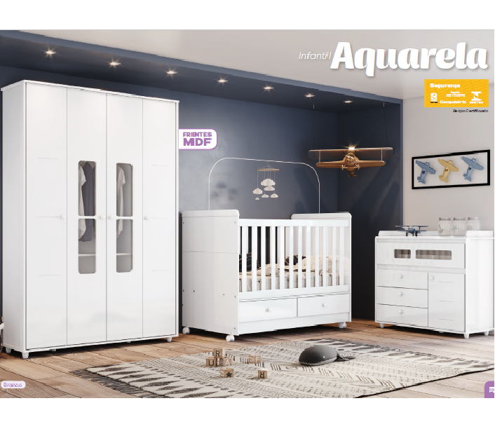 PREÇO + BARATO DO BRASIL | Quarto Infantil Aquarela | Henn