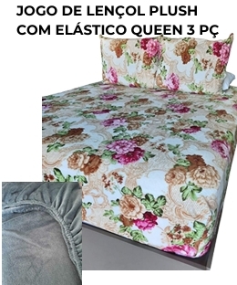 Jogo de Lençol Plush Queen 3 PÇS | 3295 | Lindelli 0326