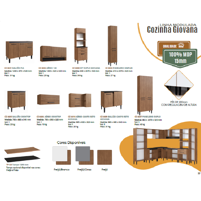 Cozinha Modulada Giovana Módulos | Irm Móveis